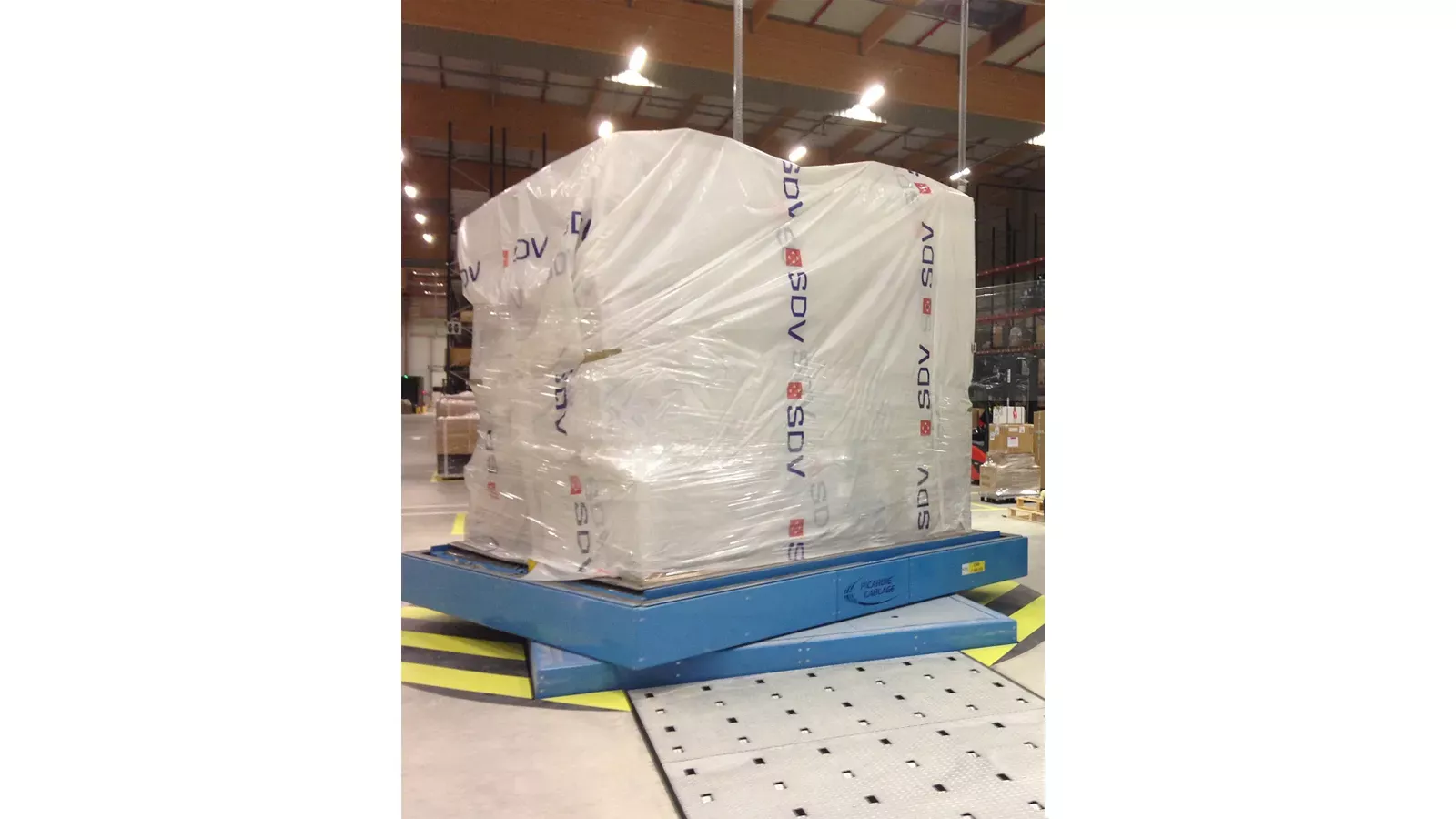 Fosse de palettisation de 7 000 Kg avec plateau tournant